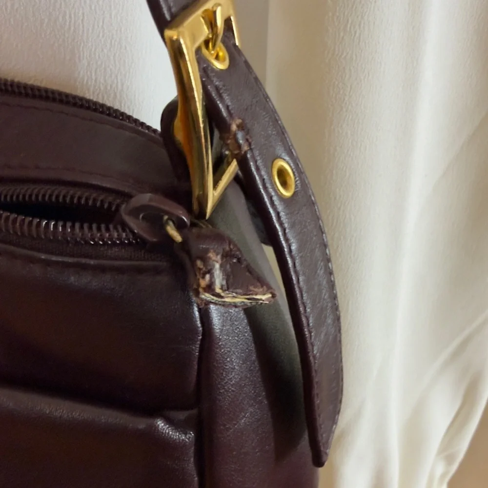 Vintage‎ Etienne Aigner Dark Brown Genuine Leather Shoulder Bag